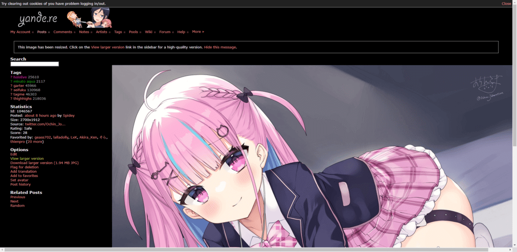 Yande.re是什么网站?Yande.re官网访问下载详细教程插图3 Yande.re是什么网站?Yande.re官网访问下载详细教程
