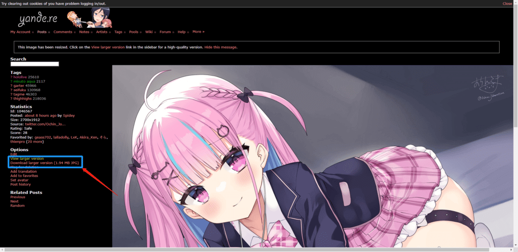 Yande.re是什么网站?Yande.re官网访问下载详细教程插图5 Yande.re是什么网站?Yande.re官网访问下载详细教程
